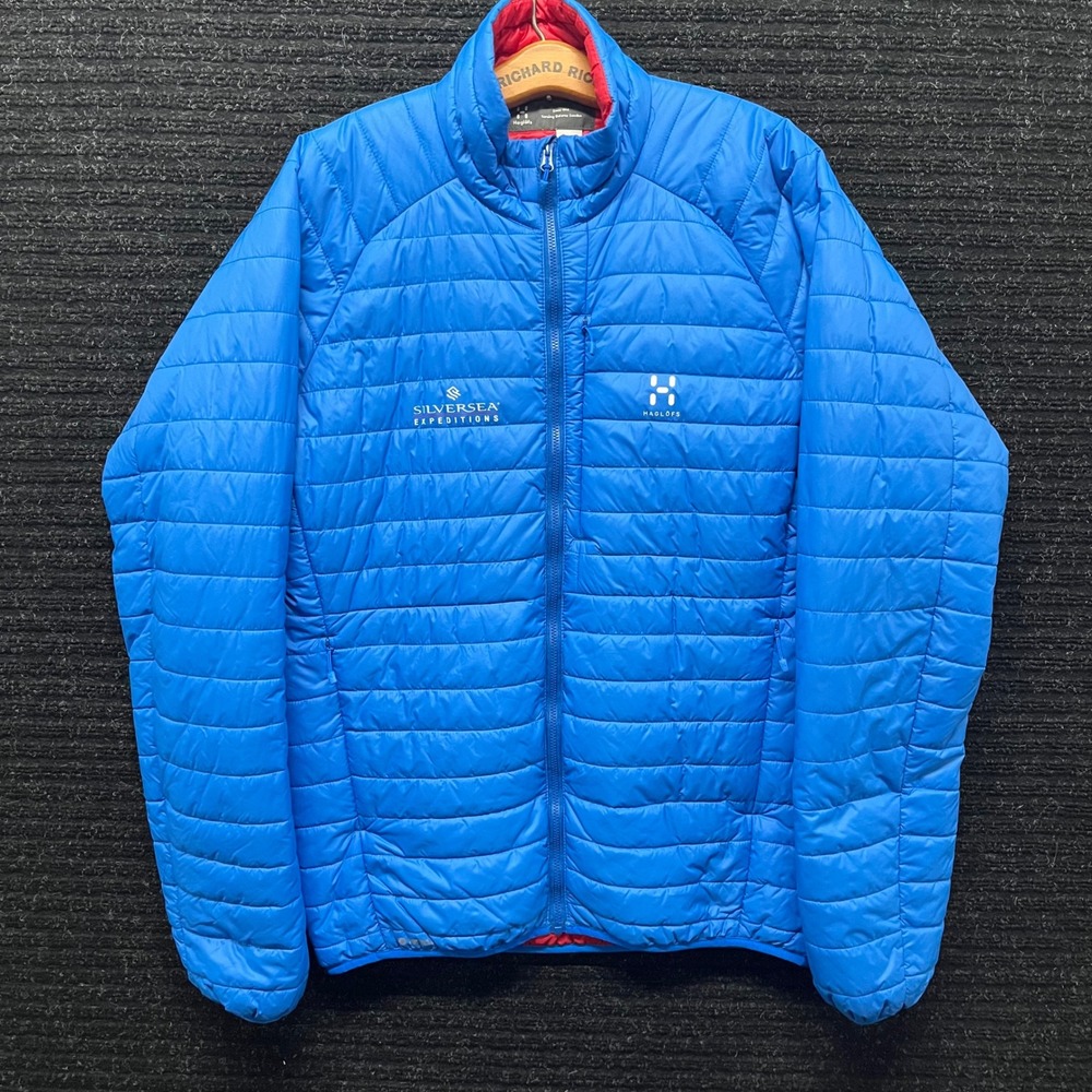 Haglofs Silversea Insulated Jacket Mens Medium Blue Pertex Puffer 603221